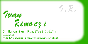 ivan rimoczi business card